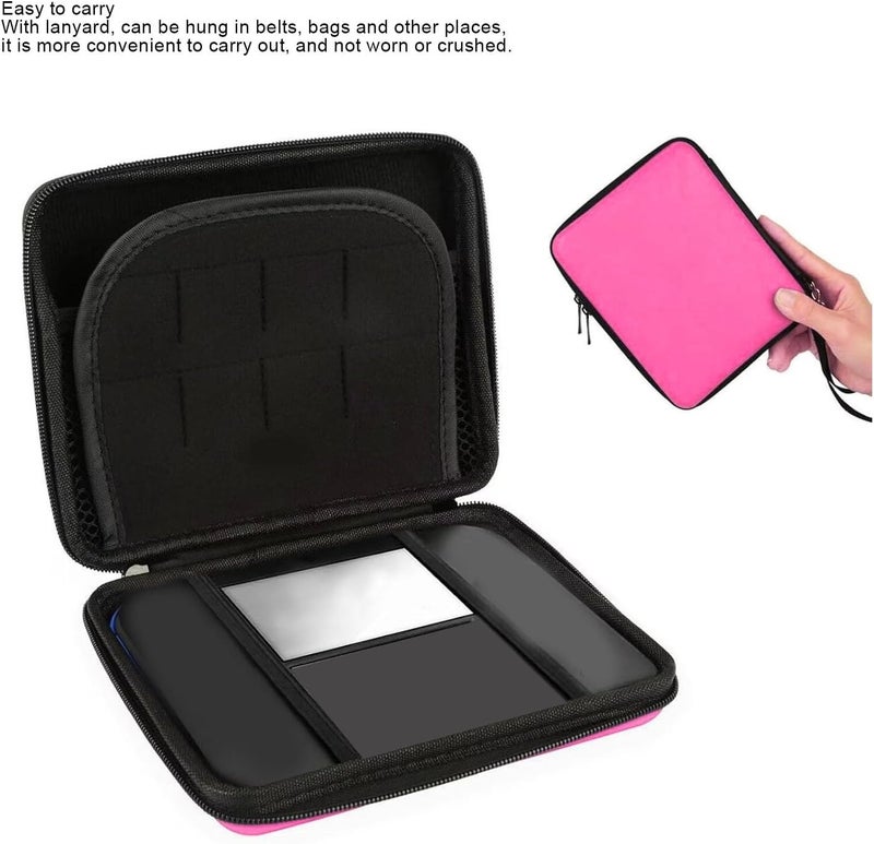 Ashata Game Card Case for 2DS Console Game Card and Other Accessories, Game Card Case Hard Shell Carrying Case Pouch for 2DS with 8 Game Card Holders (Pink) - Image 3
